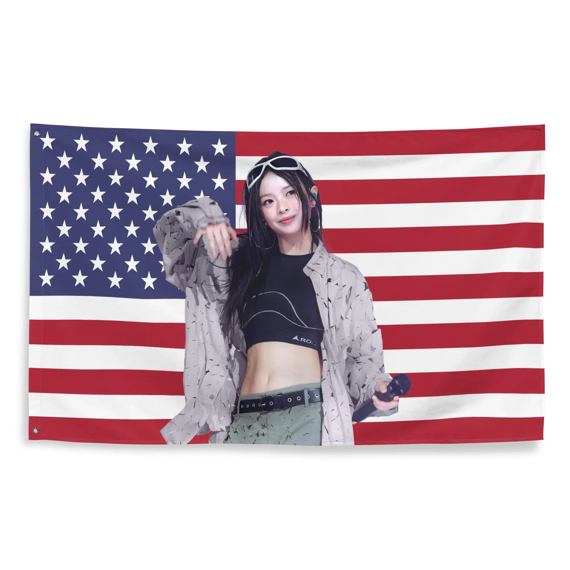 New H-Hanni B-Bunnie Kpop American Flag Large Tapestry Bedroom Anime Wall Decor
