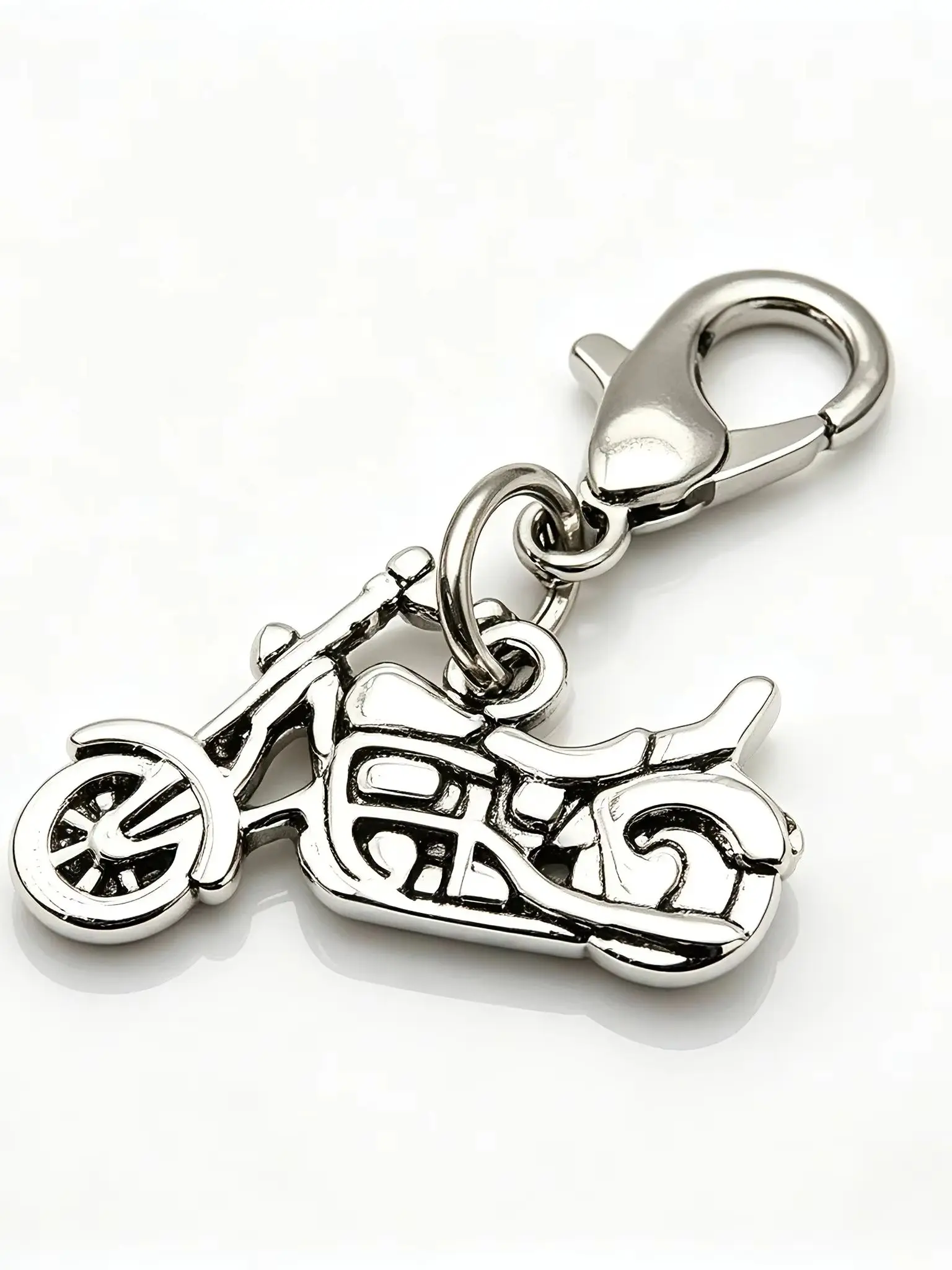12 Stück Vintage-Legierungs-Motorrad-Anhänger mit Karabinerverschluss für Schlüsselanhänger, Handtaschen, Armbänder, Halsketten, DIY-Schmuckherstellung – Detail 1