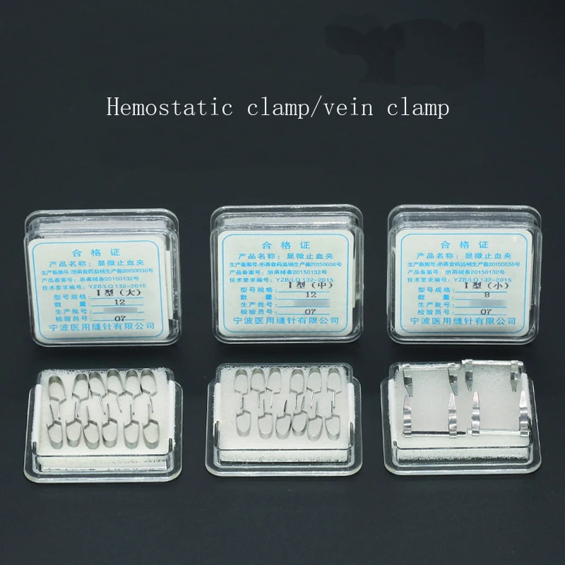 Micro hemostatic clamp temporarily blocking the closers vein clamp small blood vessel clamp pet laboratory