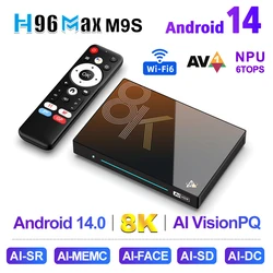 H96 MAX M9S AI VisionPQ Smart TV Box Rockchip RK3576 Android 14 Wifi6 BT5.4 1000M LAN 4K&120fps 8GB 128GB LPDDR4 Media Player