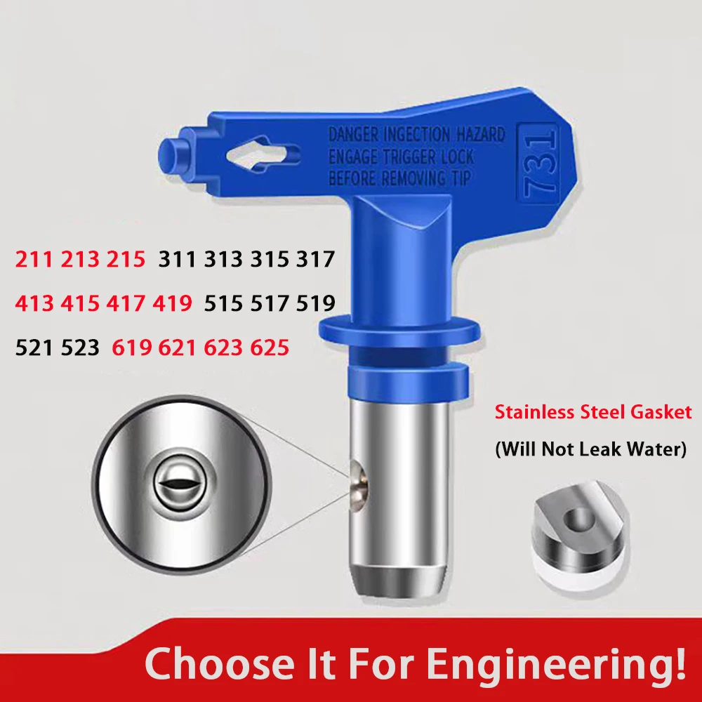 

High Pressure Airless Spraying Machine Nozzle Tungsten Steel Gun Head Nozzle Latex Paint Putty Duckbill Universal