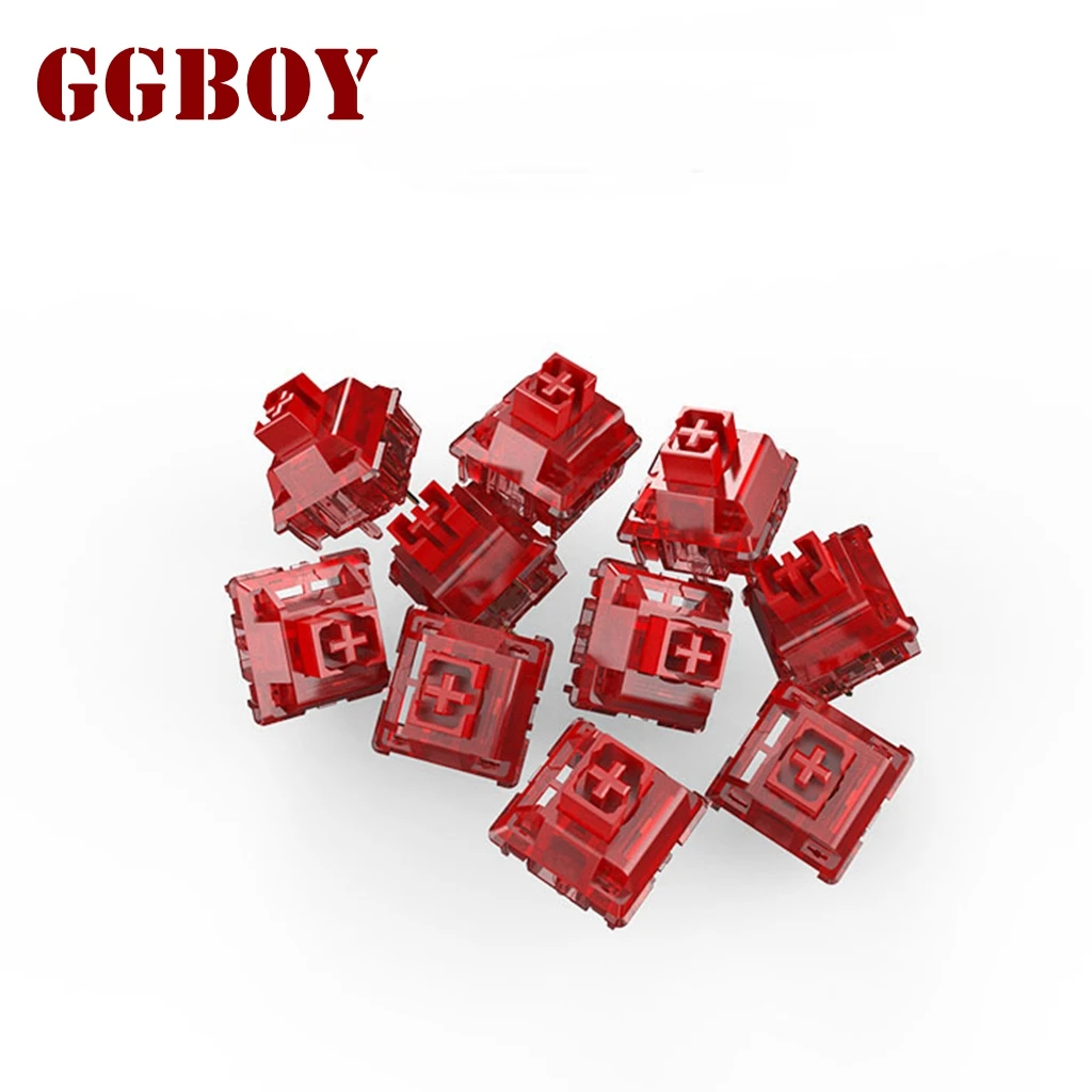 Imagem -06 - Ggboy-interruptor Tátil Vermelho e Marrom Fire Phoenix para Teclado Mecânico Interruptores Cherry mx Rgb Lubrificado Faça Você Mesmo Pins 48 Gsm mw v3