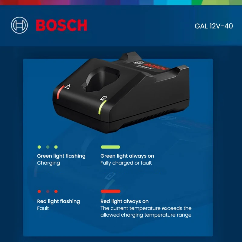 

Bosch Accessories Gal12V Charger, Suitable for Bosch 12V Battery