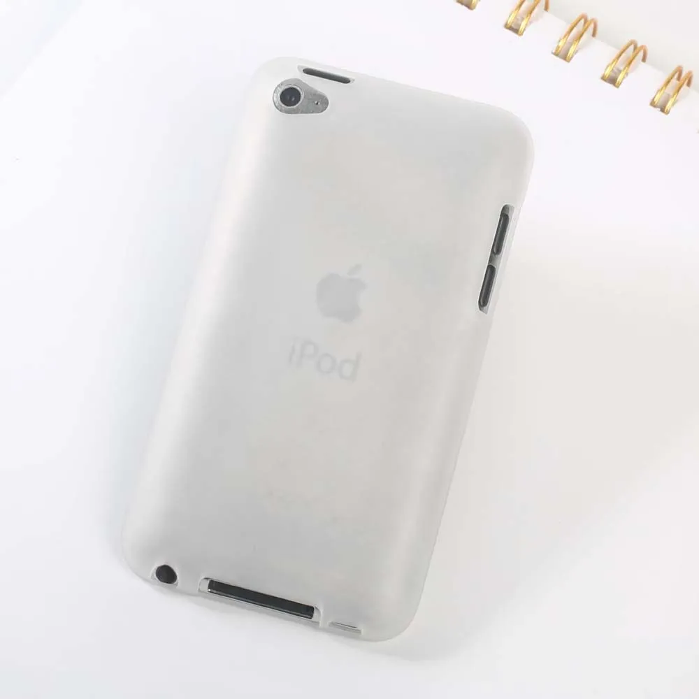 Anti-Drop Soft TPU Shell Protective Case Cover with Screen Protector Tempered Glass Film for Apple ipod touch 4