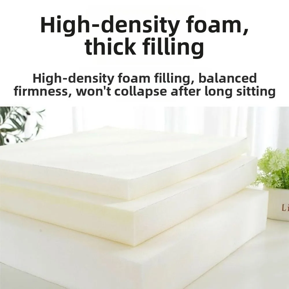 New 5cm Thick Seat Cushion High Density Sponge Fast Rebound Office Chair Pad Anti-Slip Breathable Waist Cushion for Long Sitting