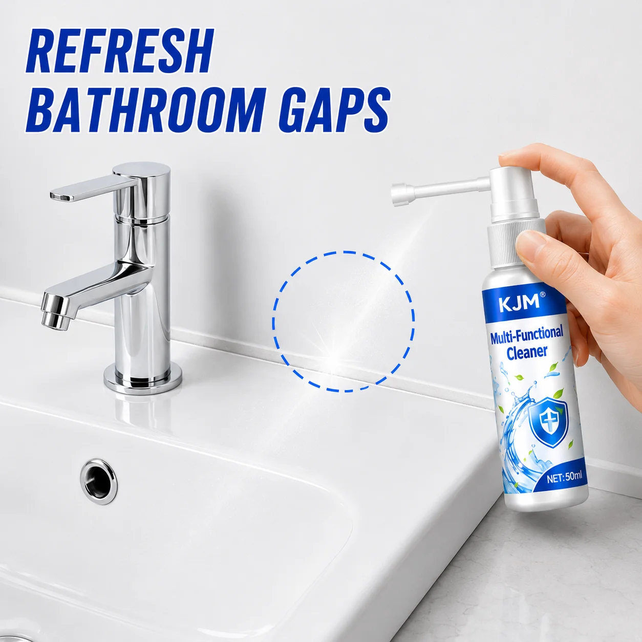 KJM New Multi Purpose Cleaner Spray 50ml Car AC Air Vent Washing Machine Bathroom Kitchen Grease Stain Remover - view 6