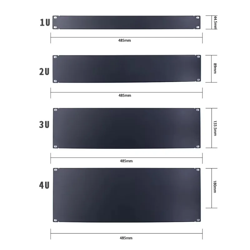 19 Inch Powder Coated SPCC Cold Rolled Steel Blank Panel for Datacenter Server Rack 1U-4U Cabinet Accessories Stock