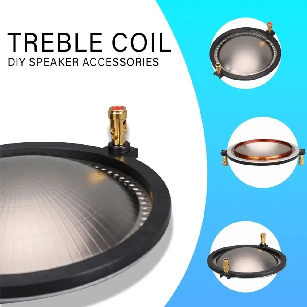 

1 шт., титановая пленка, твитер, звуковая катушка, мембрана, детали «сделай сам», 34,4, 44, 51,3 72,2 74,5 мм, аксессуары для ремонта высокочастотных динамиков, черный