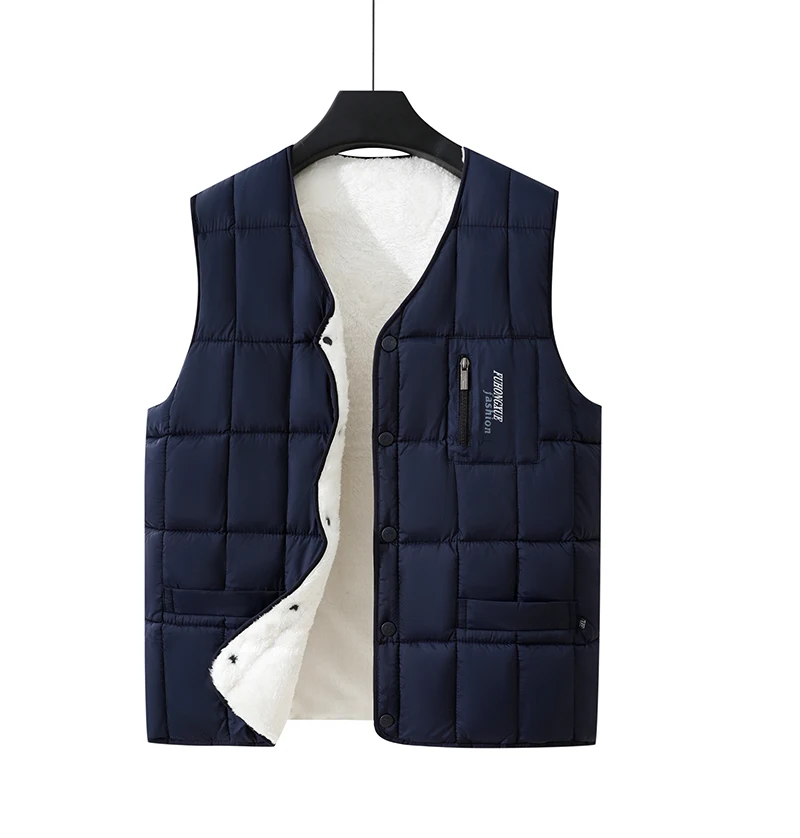 Dad's Warm Inner Liner Light Down Vest Comfortable Inner Wear for Autumn Winter Fashionable Coat for Middle-aged  Elderly People