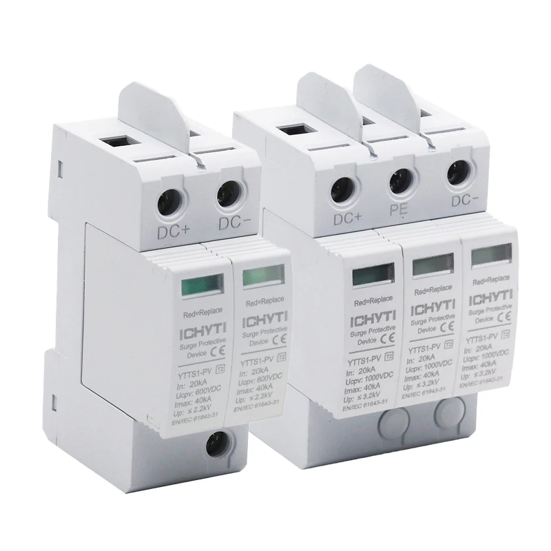 3PCS OEM Surge Protection Device 20kA-40kA 1000V Single Phase DC SPD
