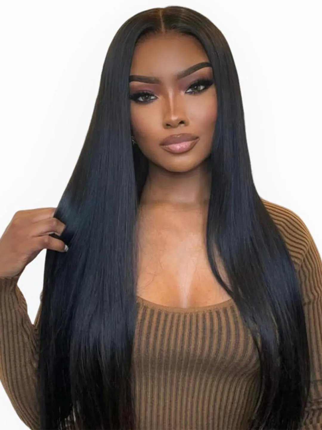 30 42Inch 13x4 13x6 HD Transparent Bone Straight Lace Front Wigs 250