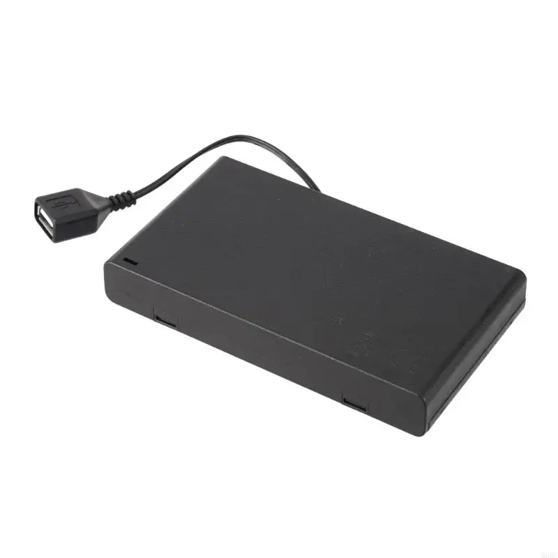 3/3/4/6/8 Ranura AA Batería Caja estuche almacenamiento con USB para LED edificio W8EC