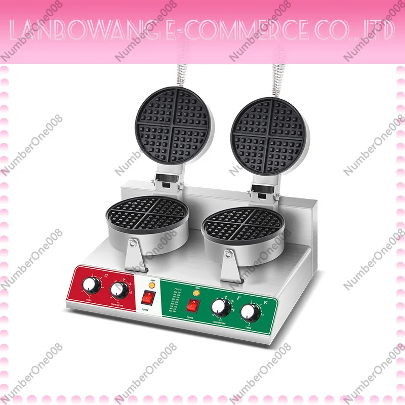 Rotating Waffle Maker Griddle Non-stick Waffle Iron Crepe Machine for Street Food Stall Business Snack Bar Restaurant