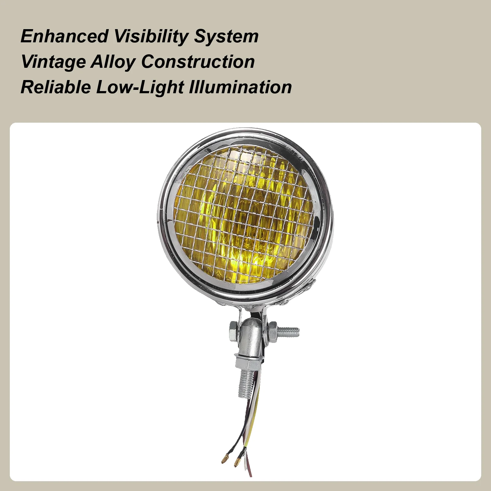 

Motorcycle Driving Lights High Visibility Vintage Lamp Bright Motorcycle Headlight For Bike Riding Night Driving Outdoor Camping