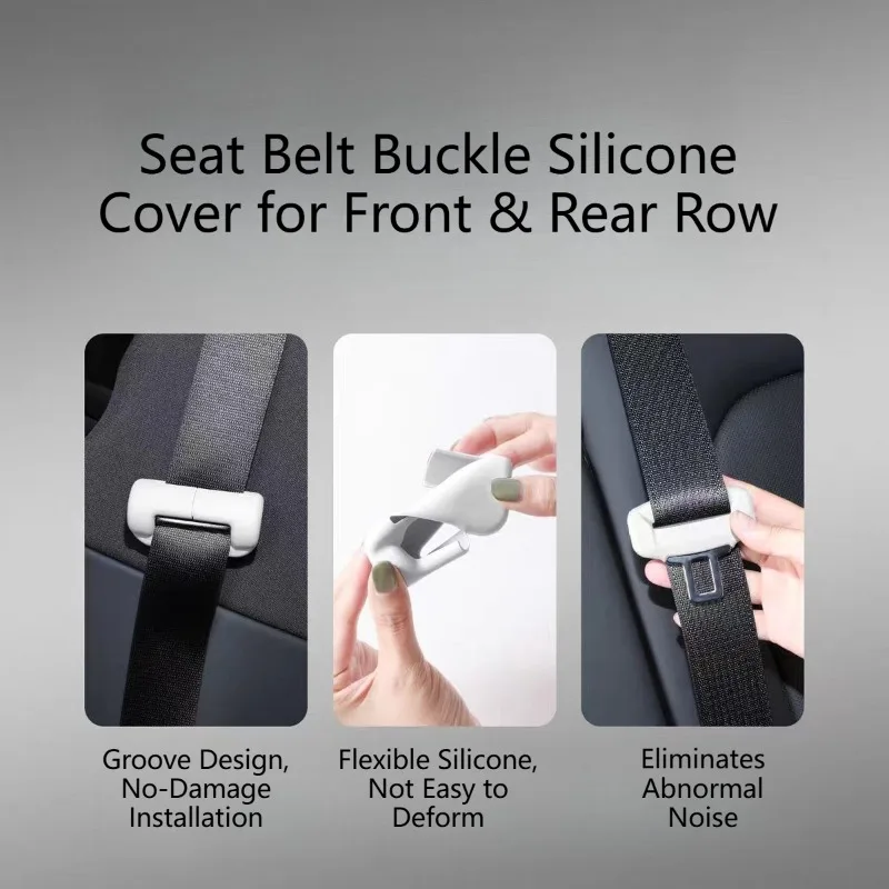 For Tesla Model 3 Highland/Model Y Juniper/Model YL/Model Y/Model 3 Seat Belt Buckle Cover Silicone Anti-collision Interior Car