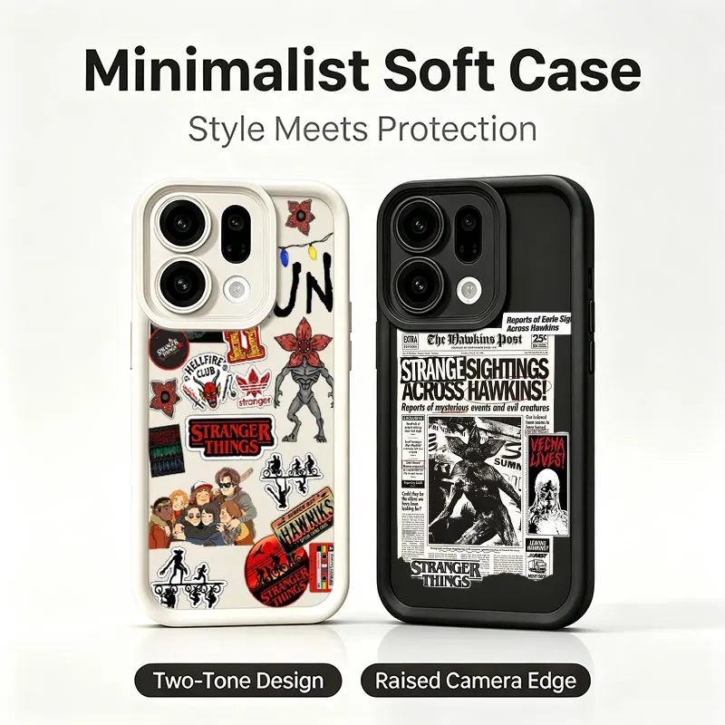 Funda de teléfono a prueba de golpes S-Stranger things para OPPO A5 A6 Pro A5X A6X A16 A17 A54 A57 A60 A73 A77 A79 A80 A93 F19 F21 Find X9 Pro
