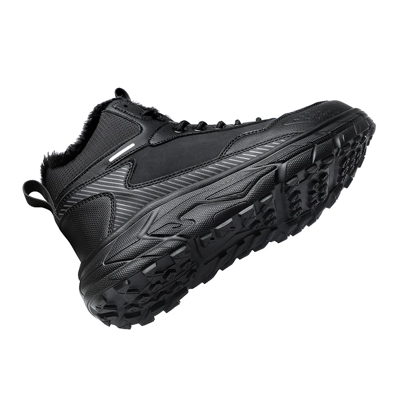 NeW Men Winter Snow Boots For Waterproof Leather Sneakers Super Warm Men\'s Boots Outdoor Male Hiking Boots Work Shoes Size 39-48