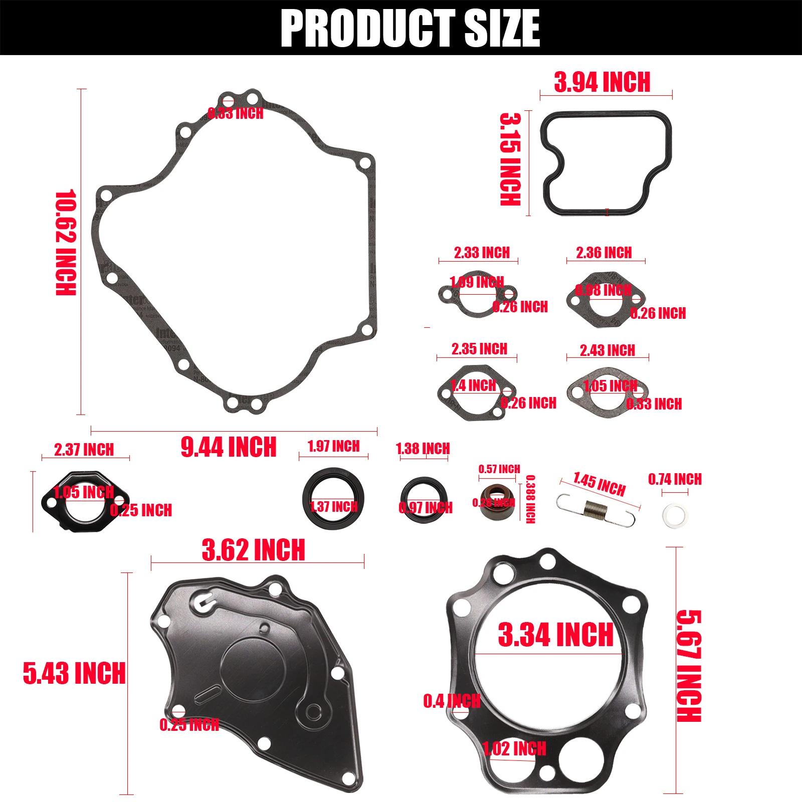 250cc & 290cc Engine Gasket Kit & Seal For Club Car Gas Golf Cart DS Precedent FE350 2005-2015 Kawasaki Engine