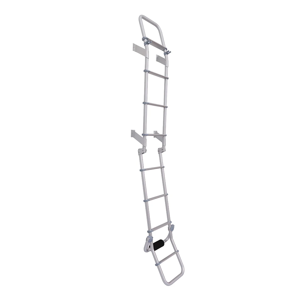 

High Quality Aluminum Alloy RV Back Folding Ladder Space-Saving Caravan Back Ladder Universal C-type RV Rear Ladder