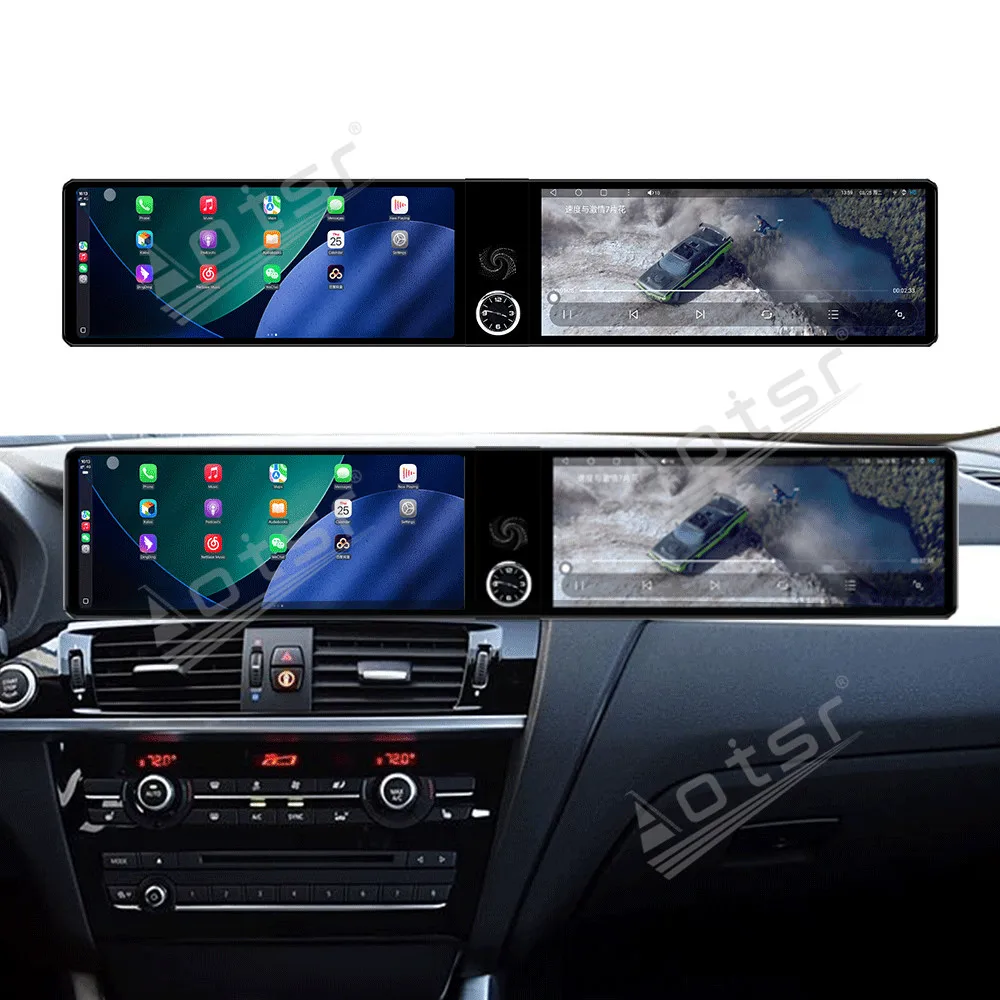 Ultra Clear Android 13 Car Media For BMW X3/4 CIC 2011-2016 NBT Dual 12.3 Inch HD Screen Wireless CarPlay GPS Car Accessories