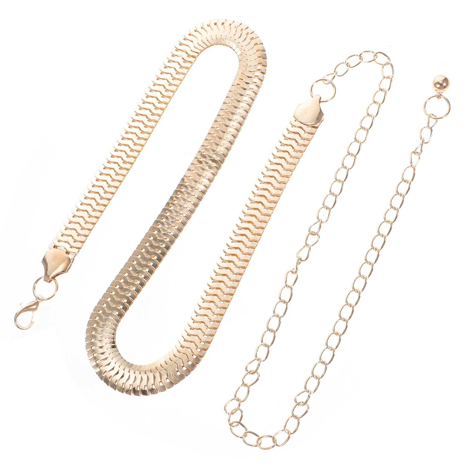 

Metal Adjustable Belt 115CM Fashionable Versatile Electroplating Gifts Women Clothes Accessories Stylish Dress