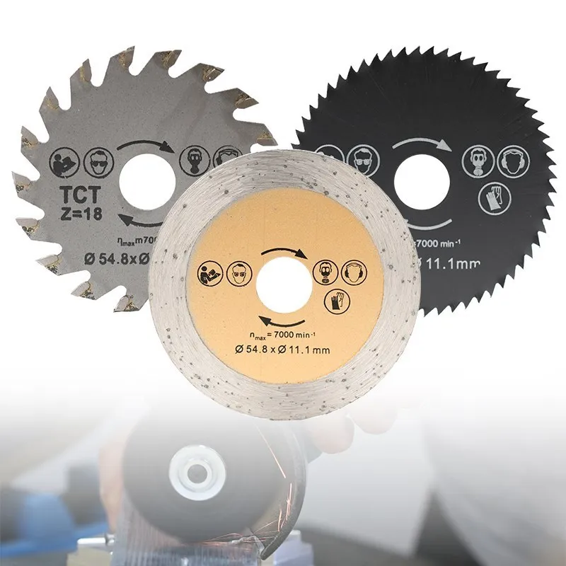 Mini Circular Saw Blade 54.8x11.1mm 30/60T Multitool Cutting disc Metal Plastic Ceramic Wood Cutting Blade Woodworking Saw Blade