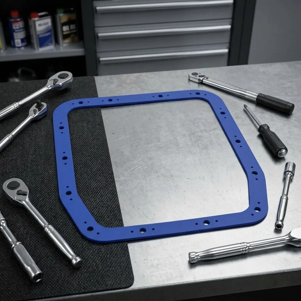 Silicone and Steel Based Oil Pan Gasket 93106 Designed to Fit For Ford For AOD 4R70W Transmission Pan Dimensions Exactly