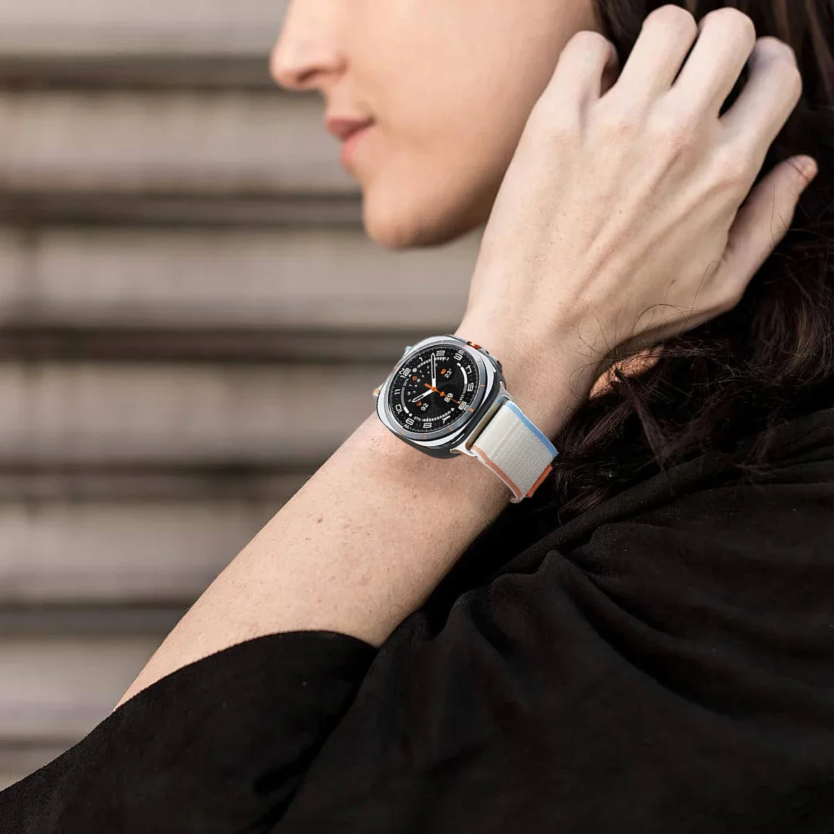 حزام ساعة بحلقة تريل لساعة سامسونج جالاكسي الترا 47 ملم حلقة جبال الألب الرياضية سوار كوريا لهاتف سامسونج جالاكسي 7 الترا باند