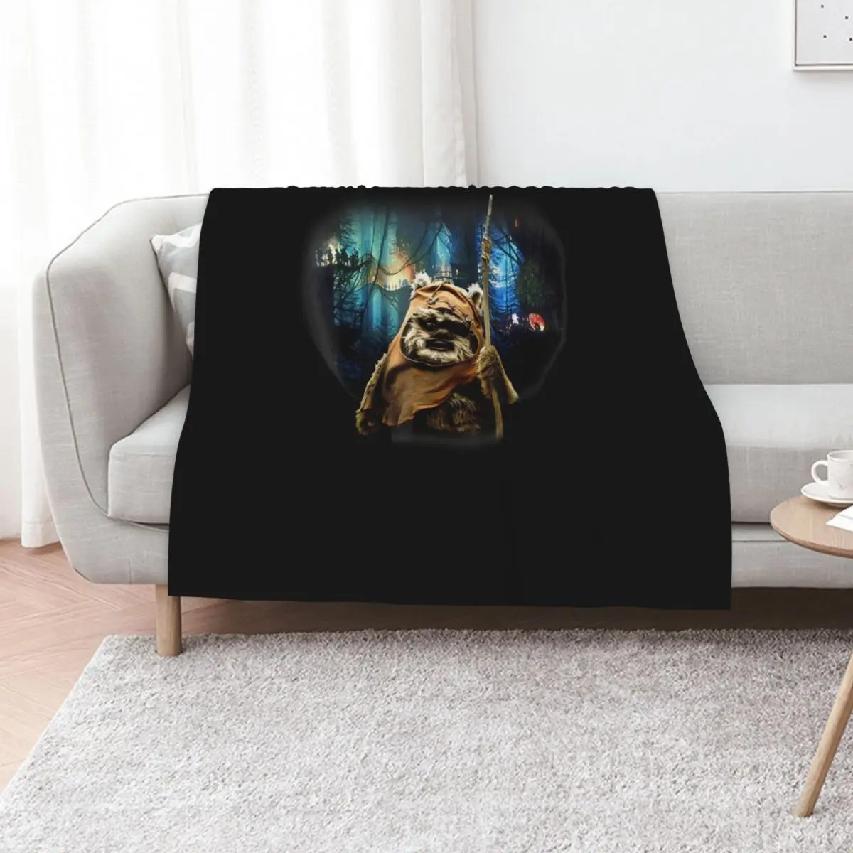 

Tree Village Wicket Ewok Graphic Throw Blanket Winter beds Polar Sofa manga Blankets