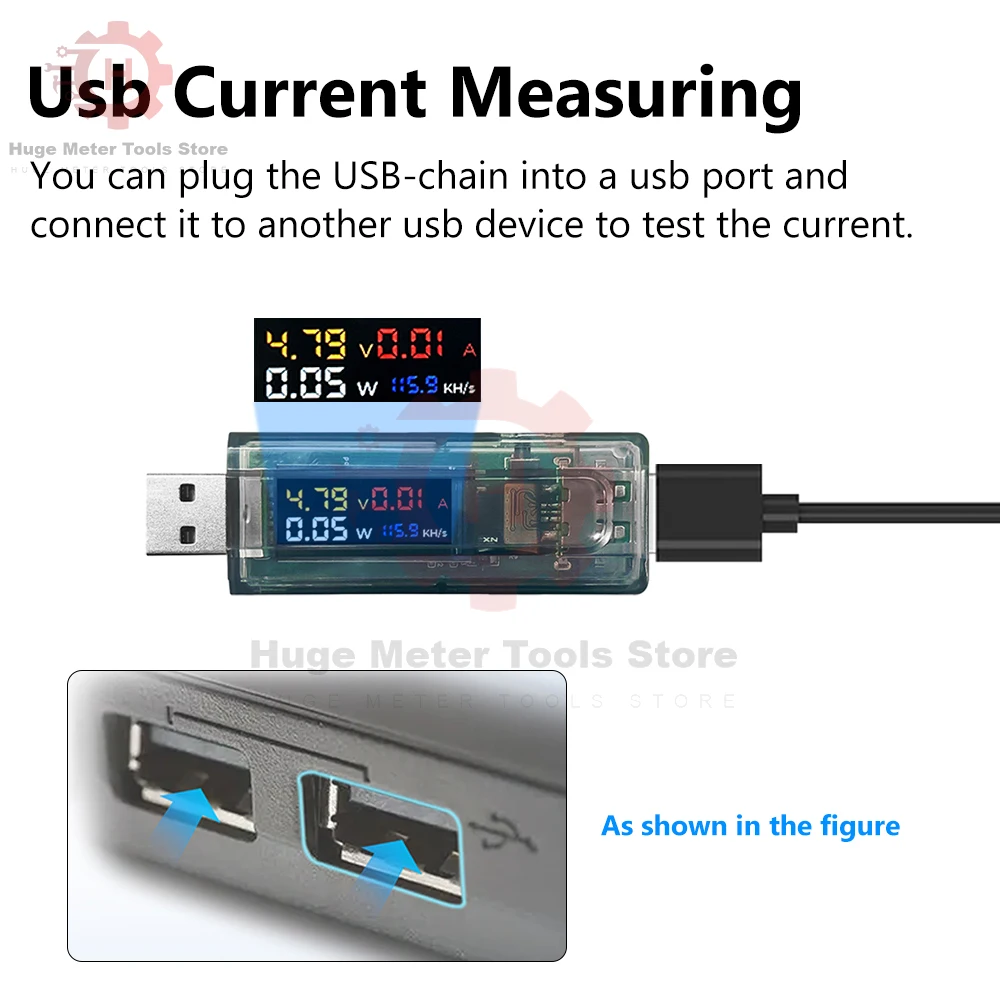 TFT0.96-inch USB Chain Tester Color ScreenDisplay Voltmeter Ammeter DC 5-20V 6A Power Meter Tester ESP32-S3FN8 Development Board