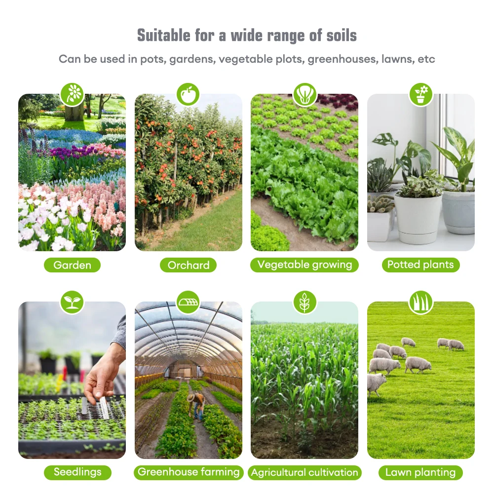 Imagem -06 - Yieryi-testador de Solo de Alta Precisão Medidor de ph 6-em1 Sensor Digital de Umidade da Planta Higrômetro Teste Hidropônico de Nutrientes para Jardinagem