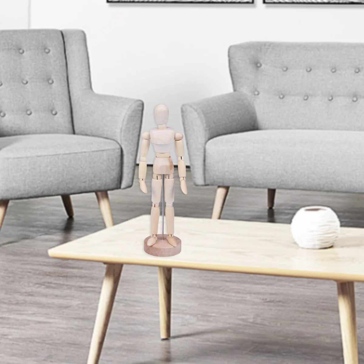 

Wooden Joints Person Decorative Craft Adjustable Hardwood Photo Prop Desktop Ornament Creative Gift for Hand Movements