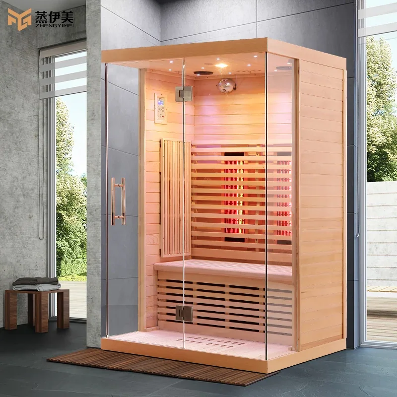 Light wave room Sauna box Fumigation bath box Wet Dry Light wave room Household perspiration room