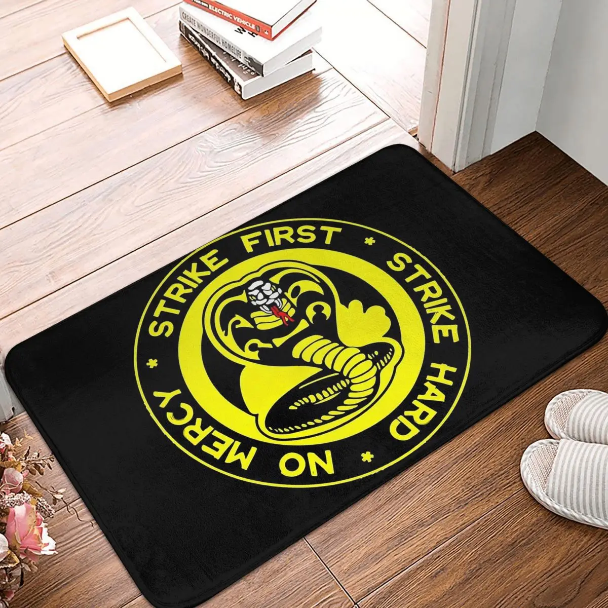 Cobra Kai Amanda TV Anti-Slip Doormat Bath Mat Strike First Balcony Carpet Entrance Door Rug Home Decorative