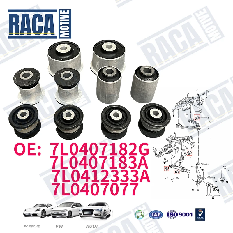 

Для VW Touareg Audi Q7 Porsche Cayenne 10 шт. комплект втулок рычага управления подвеской 7L0407182G 7L0407183A 7L0412333A 7L0407077