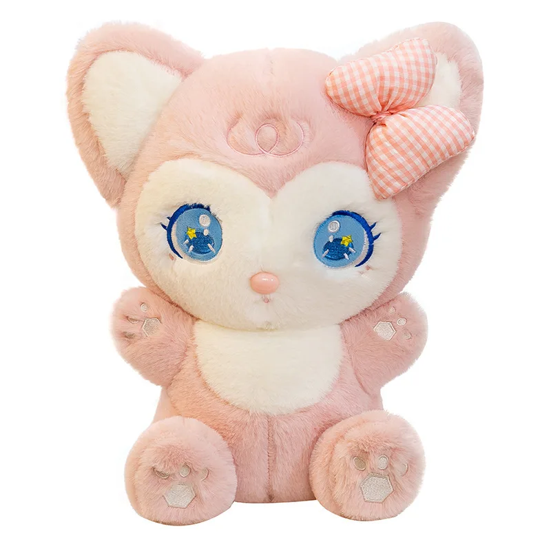 かわいいミルクフォックスぬいぐるみ 大きな抱き枕 キュートなぬいぐるみキツネ人形 子供の誕生日プレゼント クリスマスプレゼント