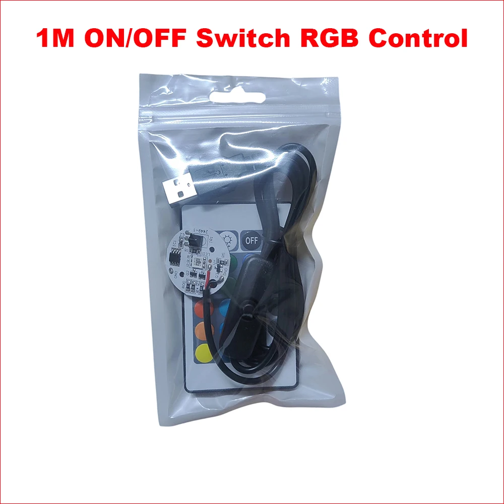 1pair/5pair RGB LED Gradient Light Board DC5V USB Power Input White Cable Remote Control And Switch for Lighting