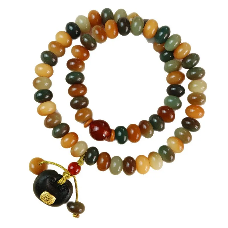 

Kitykiss natural Dunhuang Bodhi double circle bracelet abacus Buddhist beads bracelet men and women's blessing bag bracelet