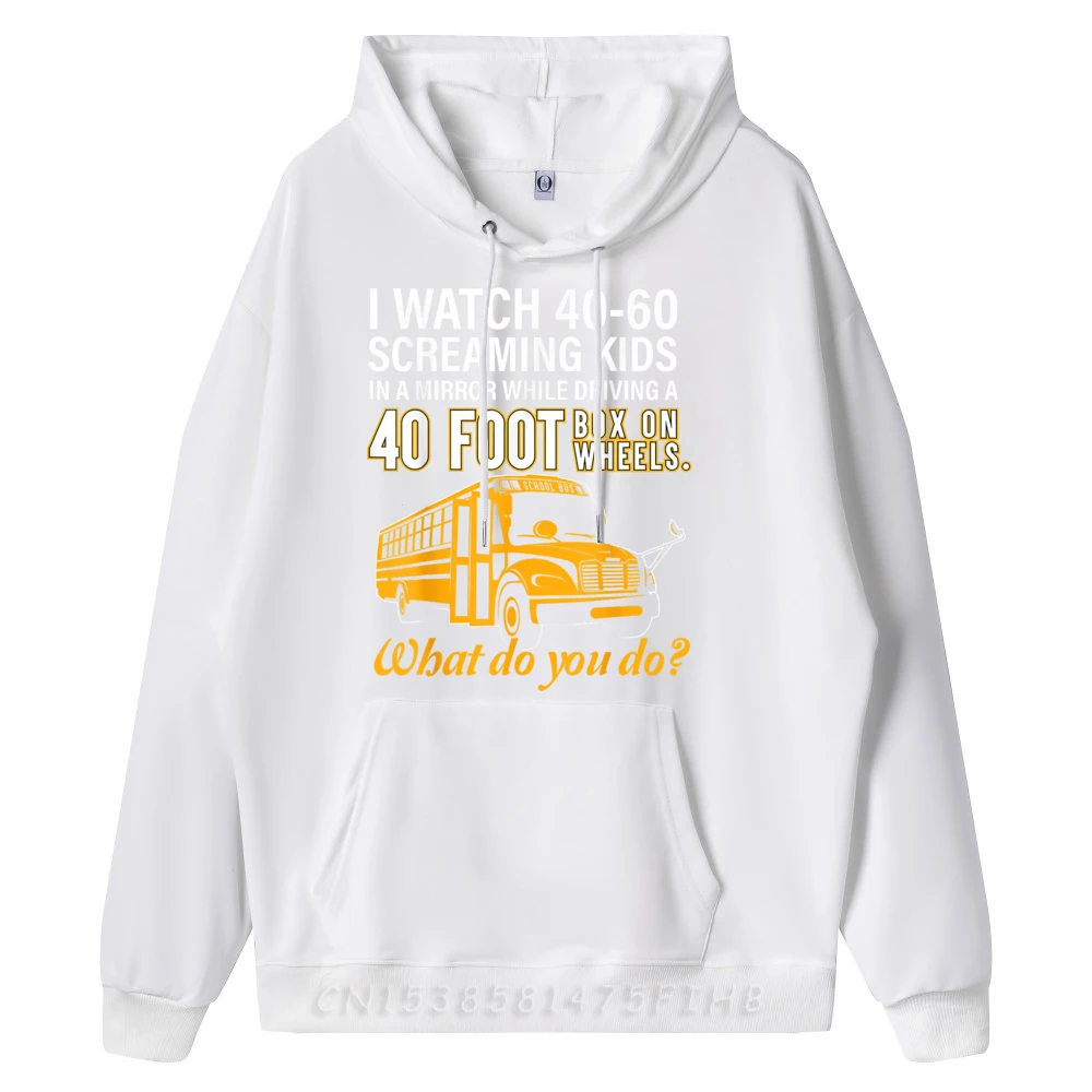 School Bus Driver Watch Screaming O Neck Hoodies Summer Hoodies Long Sleeve Graphic Graphic Hoodies Printed Women's