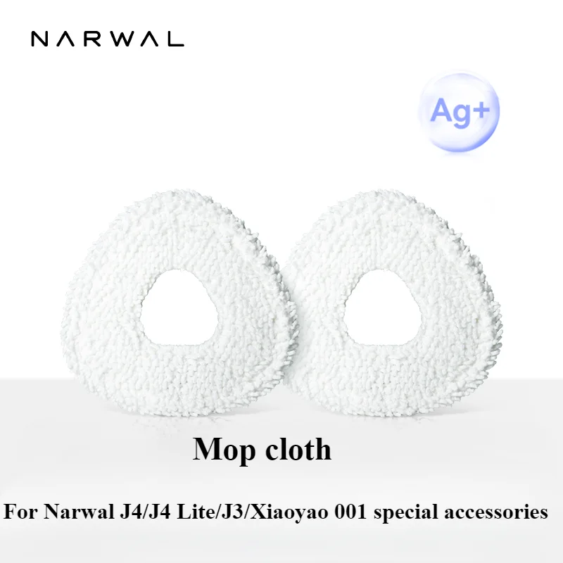 Original mop cloth for Narwal J4/J4 Lite/J3/Xiaoyao 001 special accessories Silver ion antibacterial mop cloth,Narwal Parts