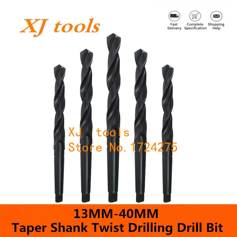 1pc 13-40mm 15/20/22/25/28/30/32/35/38mm Diameter Electric Taper Shank Twist Drilling Drill Bit , HSS high speed steel drill bit