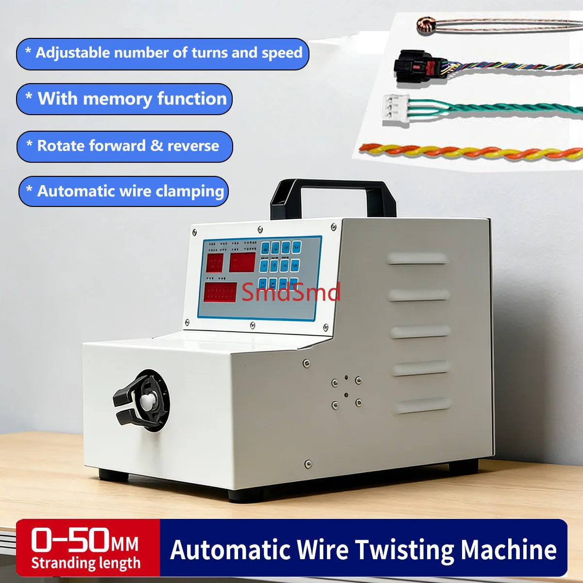 High-speed Automatic Electronic Wire Twisting Machine, 5000R/min Wire Twister Adjustable Speed Cable Stranding Twisting Tool