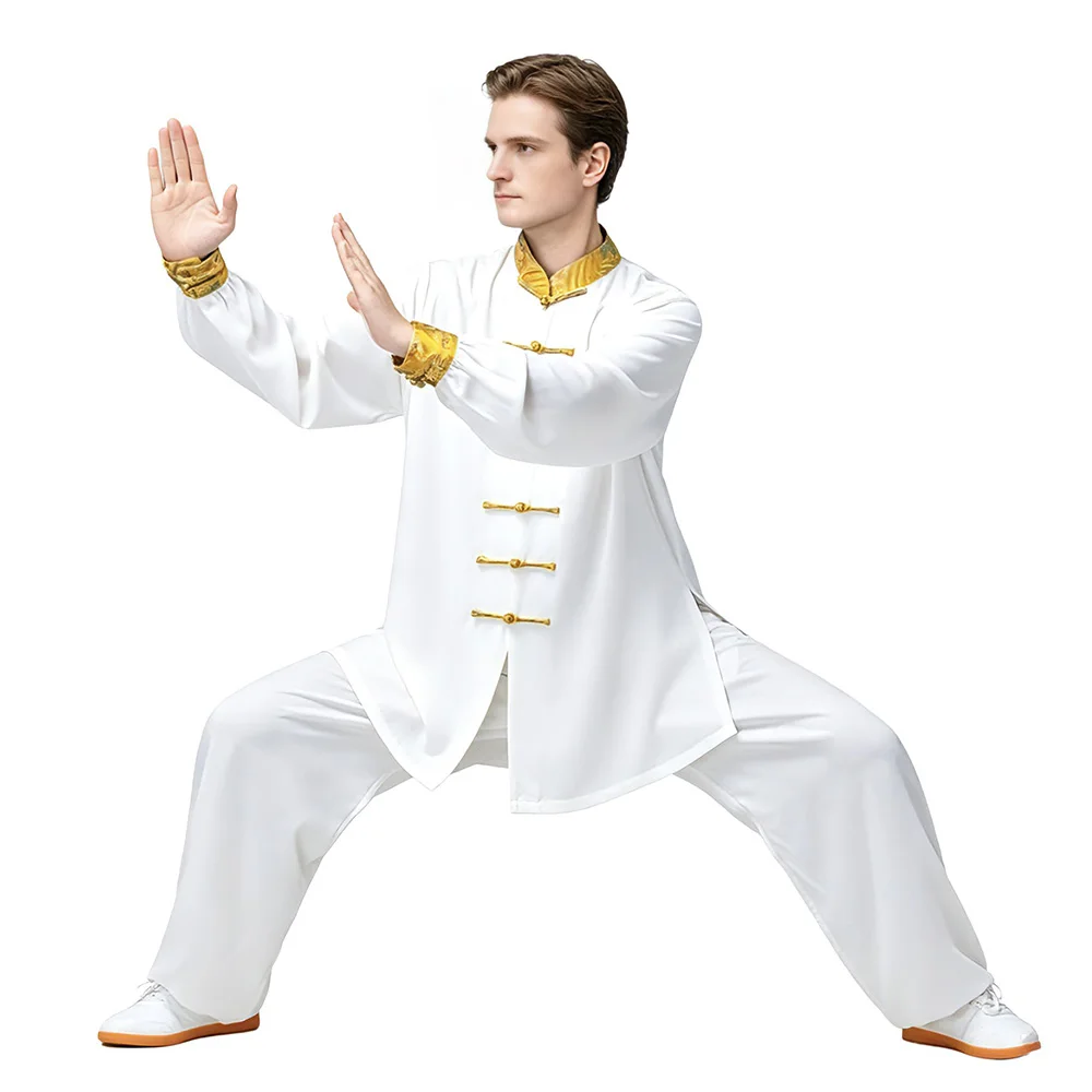 Chinese Tai Chi Uniform Cotton Wushu Kung Fu Clothing Kids Adults Martial Arts Wing Chun Suit Taichi Performance Tang Suit Taiji