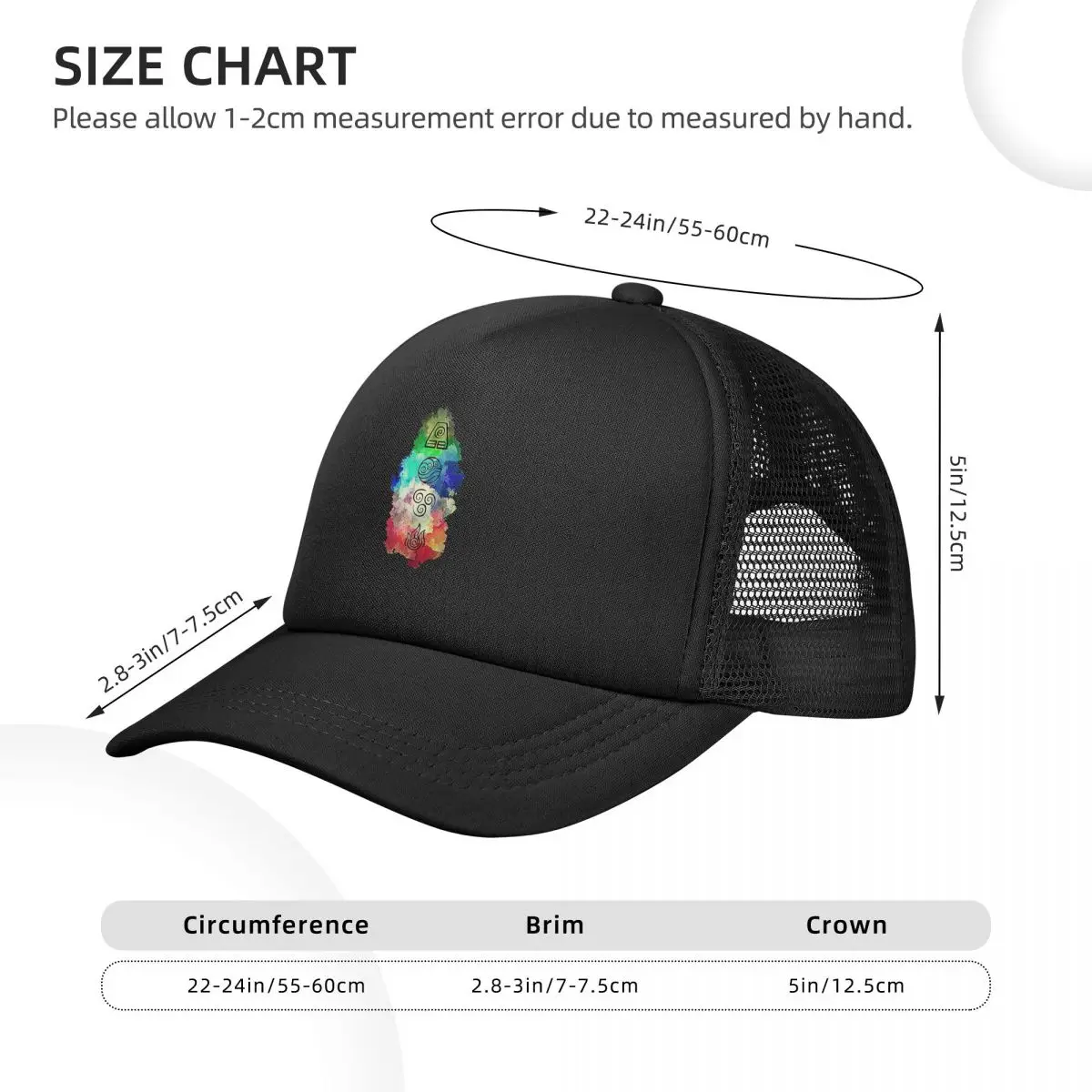 Avatar The Last Airbender Mesh Baseball Caps Snapback Fashion Baseball Hats Breathable Casual Casquette Outdoor Unisex