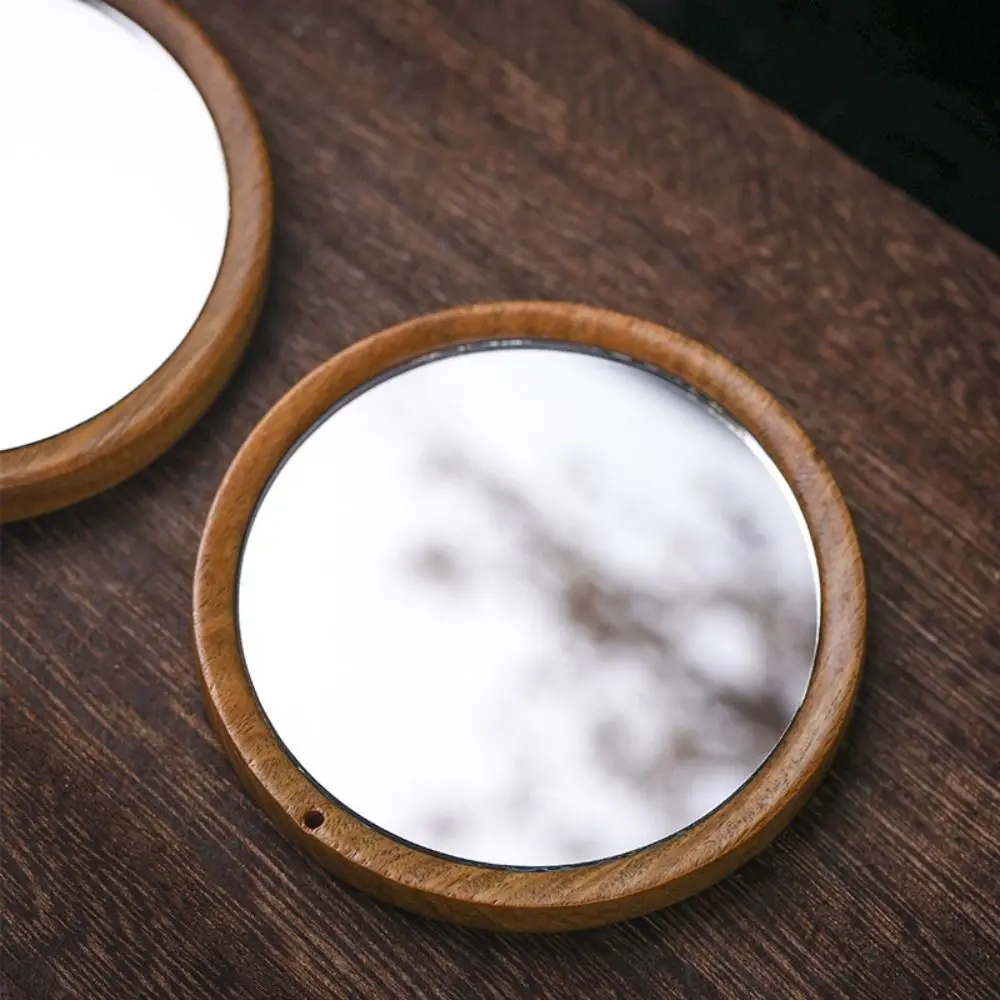 Mini herramienta de maquillaje con borlas, espejo de tocador compacto de bolsillo, regalo de boda, belleza, matrimonio