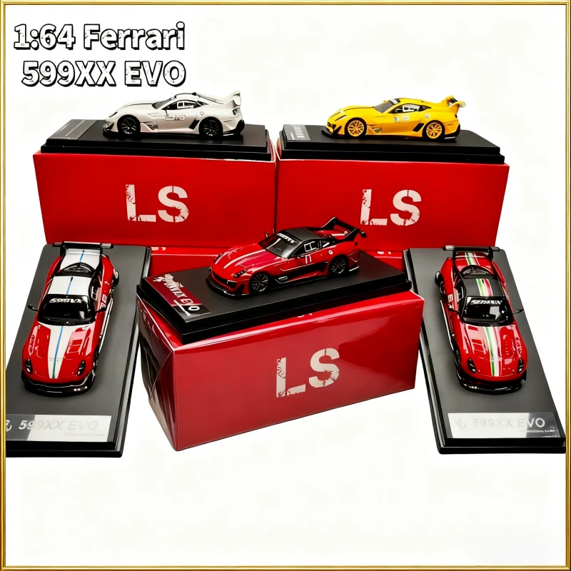 2025 Ls موديل جديد 1:64 فيراري 599xx إيفو # 56 # 512 # 11 # 68 # 5 سبيكة سيارة مصغرة دييكاست 599xx نموذج سيارة مجموعة هدية الصبي