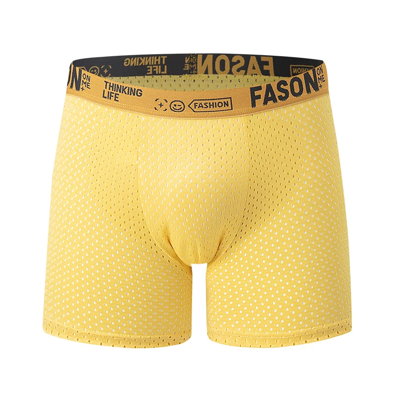 مجموعة مكونة من 5 قطع من الملابس الداخلية الرجالية ذات اللون الصلب، قابلة للتنفس، سريعة الجفاف، عصرية، رياضية، مريحة ومناسبة للمراهقين