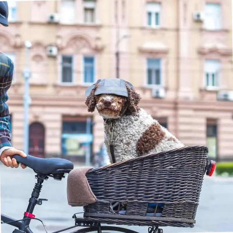 Dog Bucket Hat Pet Hat For Dogs With Ear Holes Adjustable Drawstring Cat Sunbonnet With Ear Holes Pet Accessories For Kitten &