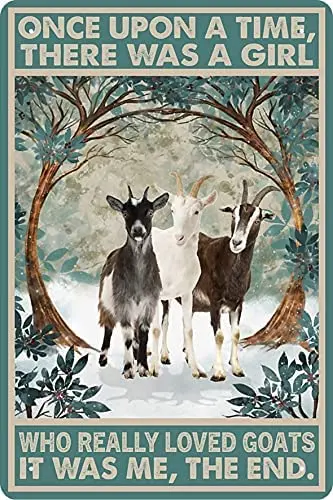 

Raqfiep Decor Bathroom Decor Bathtub Decor Goat lovers Goat Accessories Farm Decor Goat Signs Wall Art Poster Retro Metal Poster