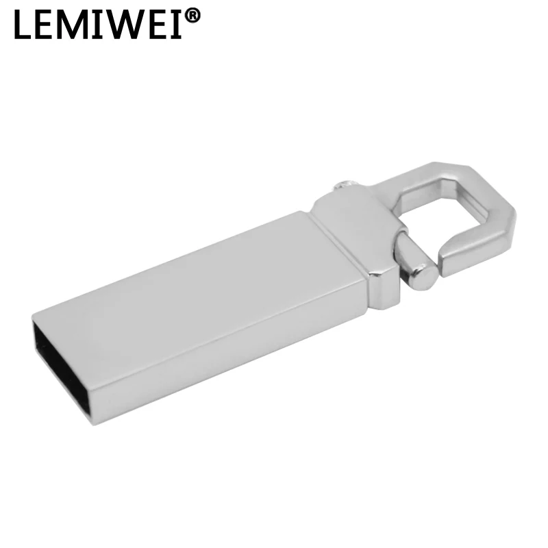 Lemiwei USB Flash Drive logam, Stik USB kecepatan tinggi USB 2.0 2GB 4GB 8GB 16GB 32GB 64GB untuk PC